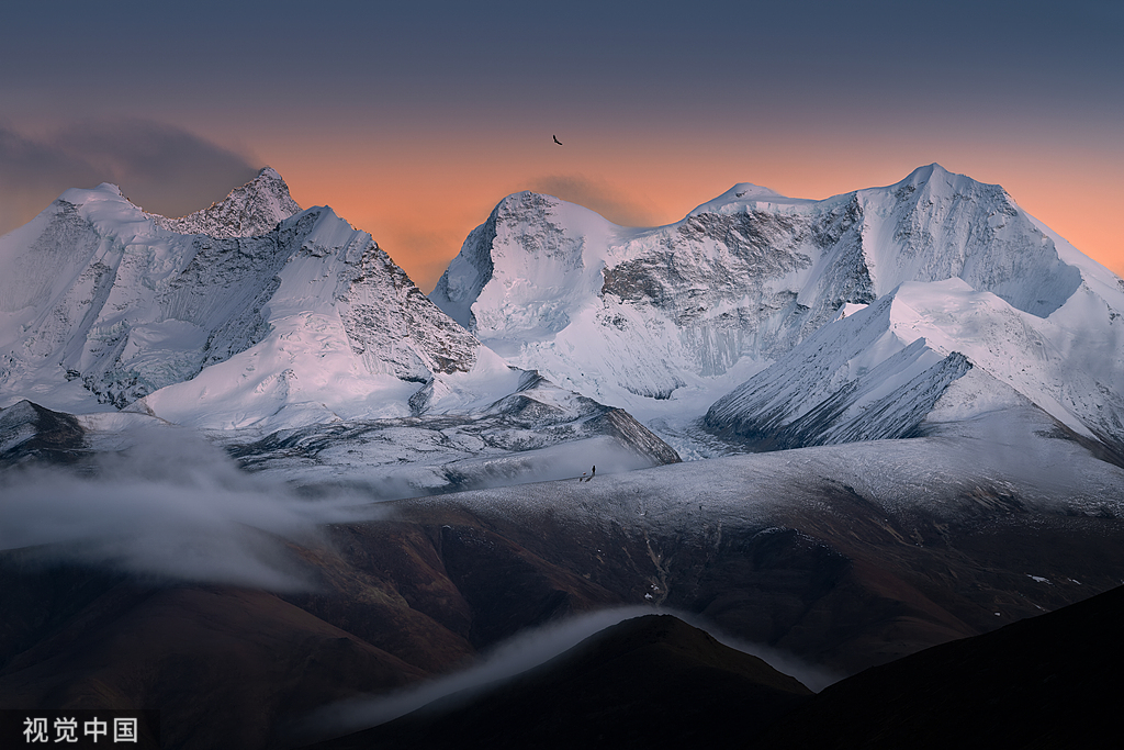 Sunset over the plateau range