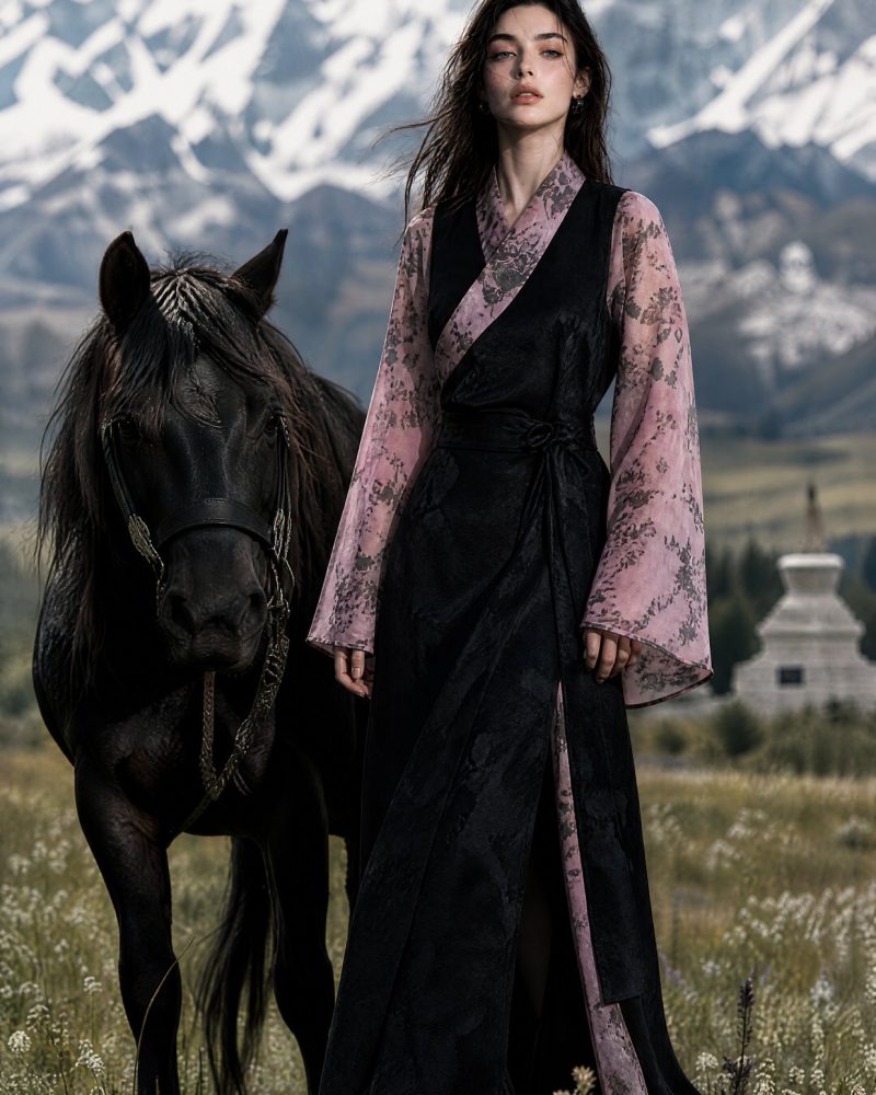 Lhasa Dress, Violet Sleeve